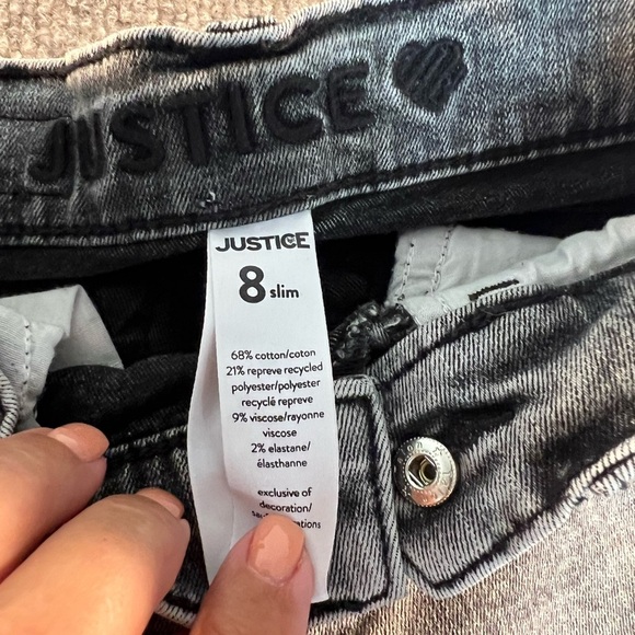 Justice Kids' Blue and Gray Jeans Set - Picture 4 of 4